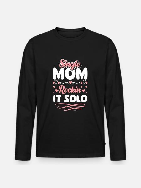 Single Parent Team Love - Men's Premium Organic Long Sleeve Shirt - black