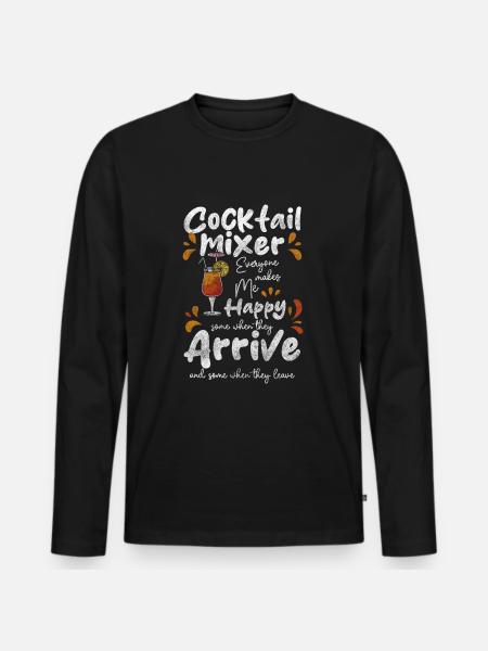 Blender Alcohol Drink - Men's Premium Organic Long Sleeve Shirt - black