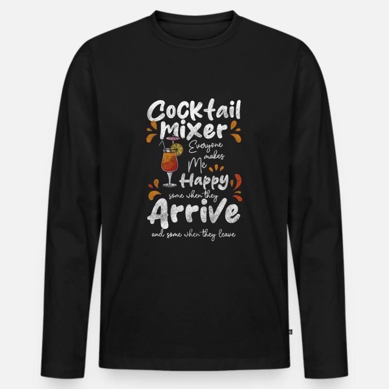 Blender Alcohol Drink - Men's Premium Organic Long Sleeve Shirt - black