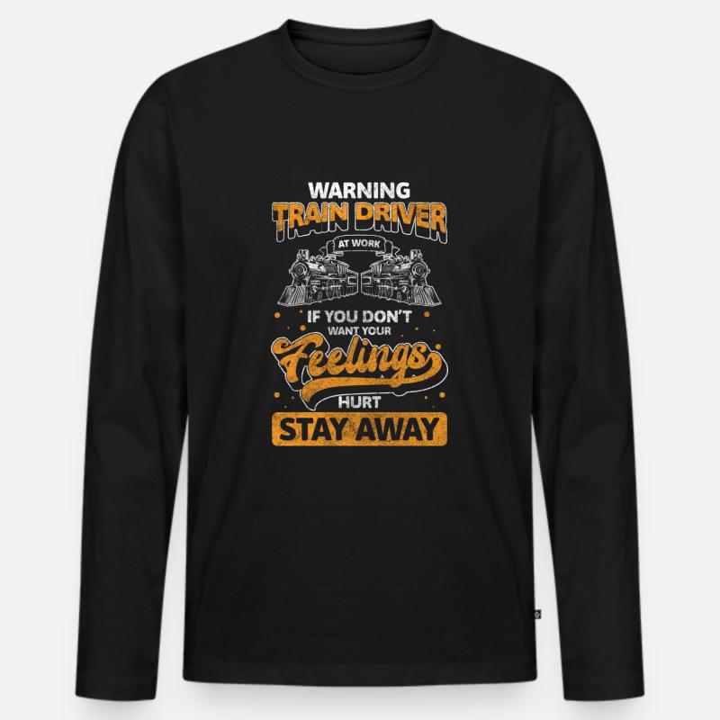 Modellbahn Hobby Gleise - Männer Premium Bio Langarmshirt - Schwarz