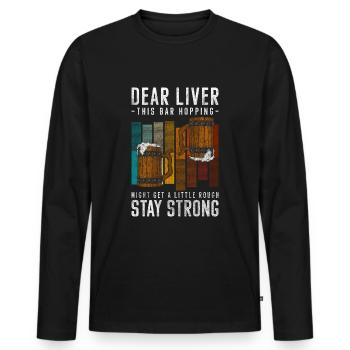 Party Wine Disco - Men's Premium Organic Long Sleeve Shirt - black - Front - Nico (187cm)