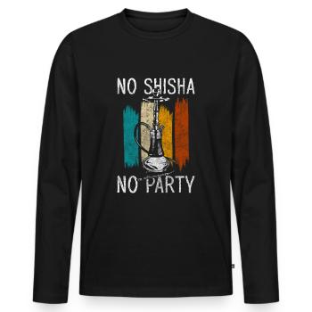 Shisha Dampf Chillen Blubbern - Männer Premium Bio Langarmshirt - Schwarz - Vorne - Nico (187cm)