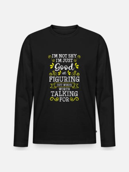 Lone wolves avoid socially thoughtful - Men's Premium Organic Long Sleeve Shirt - black