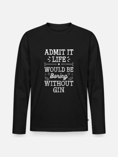 drinker drink long drink - Men's Premium Organic Long Sleeve Shirt - black