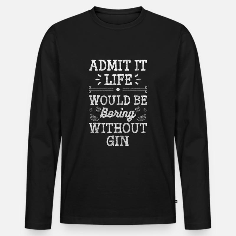 drinker drink long drink - Men's Premium Organic Long Sleeve Shirt - black