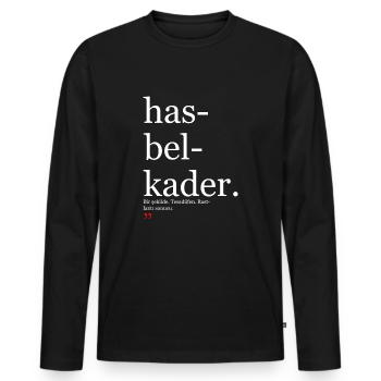 Türkisch hasbelkader türkische Wörter Spruch türk - Männer Premium Bio Langarmshirt - Schwarz - Vorne - Nico (187cm)