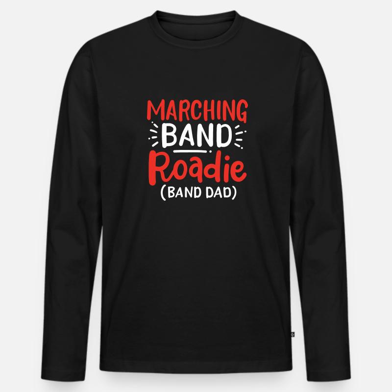 Marching Band Roadie - Männer Premium Bio Langarmshirt - Schwarz