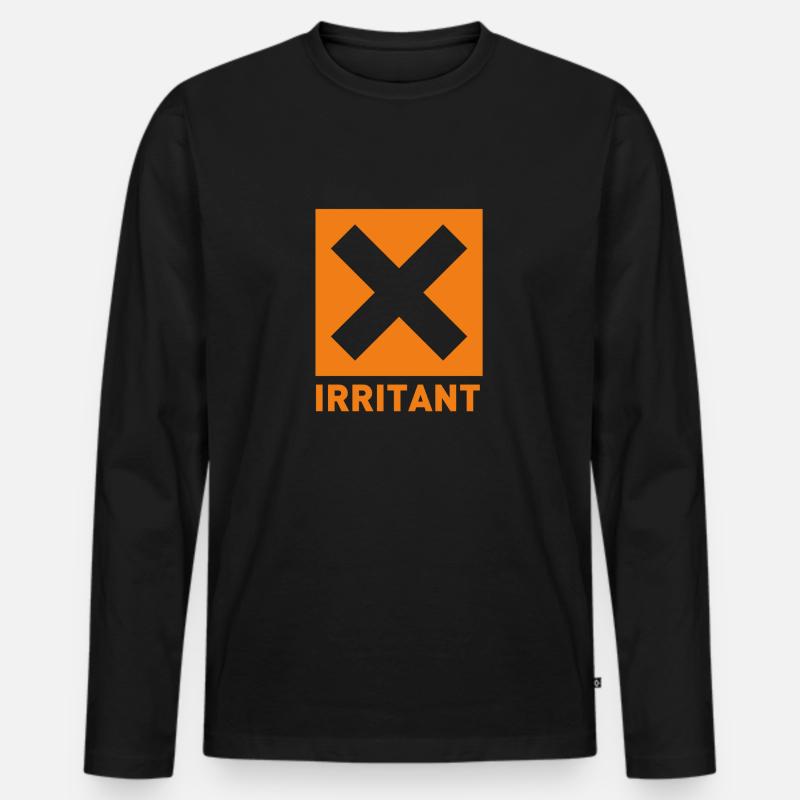 ärgerlich - Männer Premium Bio Langarmshirt - Schwarz