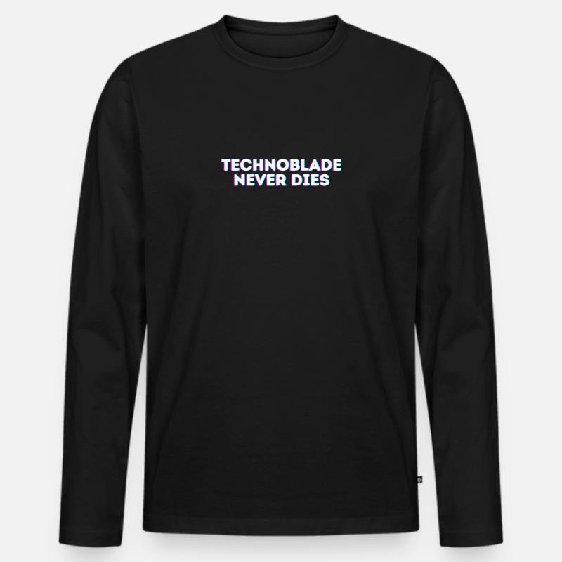 Technoblade Never dies - Men's Premium Organic Long Sleeve Shirt - black