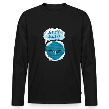 Sprüche Geschenk Planet Kälte Winter Kind Weltall - Männer Premium Bio Langarmshirt - Schwarz - Vorne - Nico (187cm)