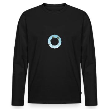 Summer vacation - Men's Premium Organic Long Sleeve Shirt - black - Front - Nico (187cm)