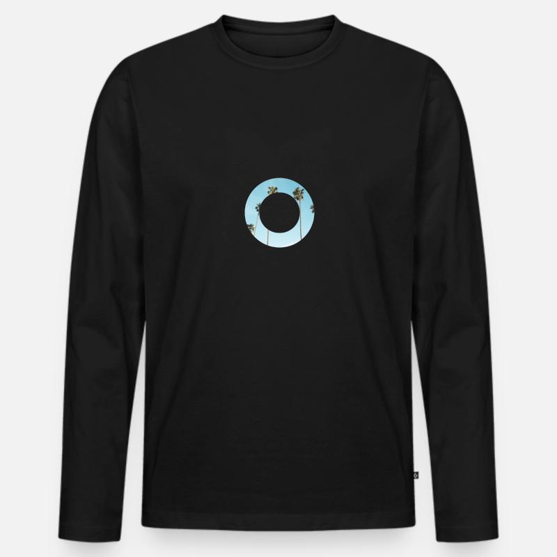 Sommer Urlaub - Männer Premium Bio Langarmshirt - Schwarz