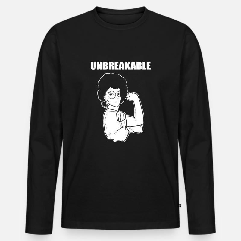 Afro Latina - Männer Premium Bio Langarmshirt - Schwarz