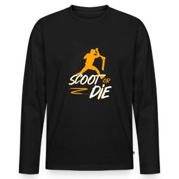 Scoot or les cascadeurs de cascadeurs scooters - T-shirt manches longues Premium bio Homme - noir - Devant - Nico (187cm)