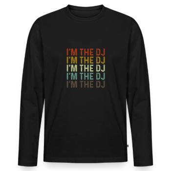 Ich bin der DJ DJ - Männer Premium Bio Langarmshirt - Schwarz - Vorne - Nico (187cm)