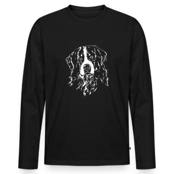 BERNER SENNENHUND Portrait de chien des chiens de Wilsign - T-shirt manches longues Premium bio Homme - noir - Devant - Nico (187cm)