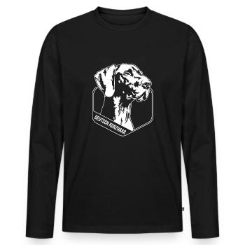 German Shorthair Hunting Dogs Portait Dog Wilsigns - Men's Premium Organic Long Sleeve Shirt - black - Front - Nico (187cm)