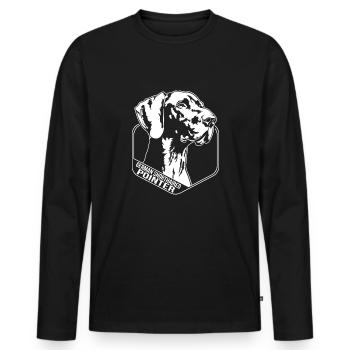 German Shorthaired Pointer Dog Wilsigns Hunting Dogs - Men's Premium Organic Long Sleeve Shirt - black - Front - Nico (187cm)