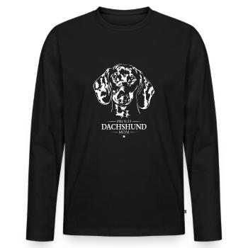 Teckel Maman Chien Chien Teckel Wilsigns - T-shirt manches longues Premium bio Homme - noir - Devant - Nico (187cm)