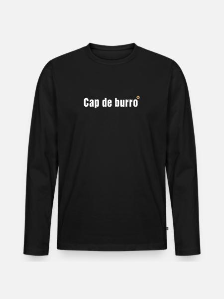 OBV – Cap de burro - T-shirt manches longues Premium bio Homme - noir