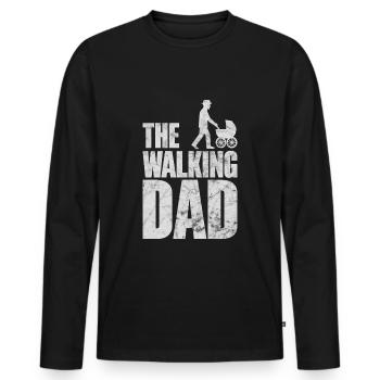 The Walking Dad Cadeaux pour Hommes - T-shirt manches longues Premium bio Homme - noir - Devant - Nico (187cm)