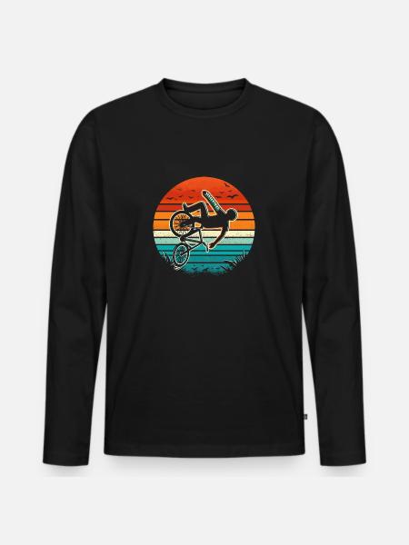 Witziges Geschenk für Tollpatsche - Männer Premium Bio Langarmshirt - Schwarz