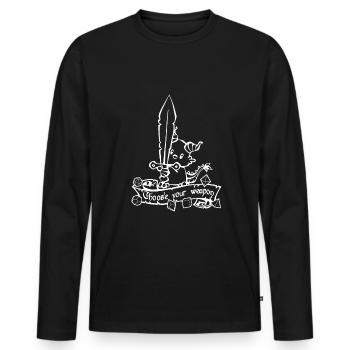 Wähle dein Waffen-RPG-SPIEL - Männer Premium Bio Langarmshirt - Schwarz - Vorne - Nico (187cm)