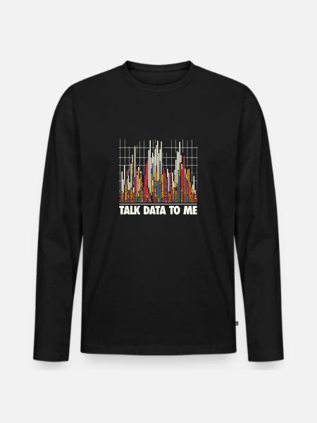 Tal data til mig - Funny Data Analyst Gift - Premium økologisk langærmet T-shirt til mænd - sort