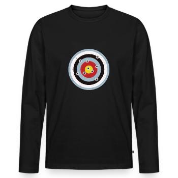 Archery target - Men's Premium Organic Long Sleeve Shirt - black - Front - Nico (187cm)