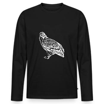 Faucons Oiseaux Oiseaux - T-shirt manches longues Premium bio Homme - noir - Devant - Nico (187cm)