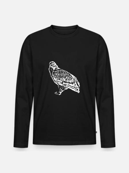 Falcons Birds Birds - Men's Premium Organic Long Sleeve Shirt - black