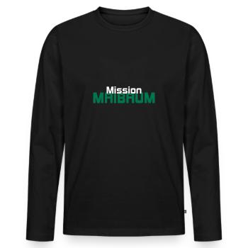 Mission Maibaum Aufpasser Shirt - Männer Premium Bio Langarmshirt - Schwarz - Vorne - Nico (187cm)
