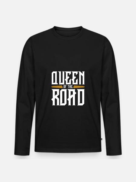 Trucker Queen - Men's Premium Organic Long Sleeve Shirt - black