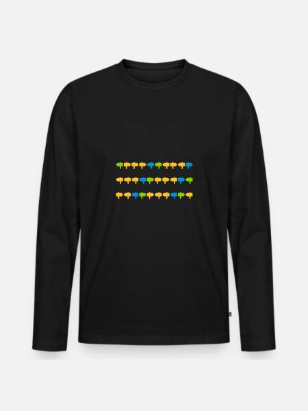 signposts direction left right - Men's Premium Organic Long Sleeve Shirt - black