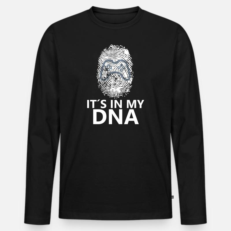 Its in my dna - Männer Premium Bio Langarmshirt - Schwarz