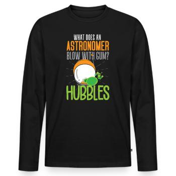Lustiger Raumfahrt Spruch - Männer Premium Bio Langarmshirt - Schwarz - Vorne - Nico (187cm)