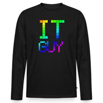 IT GUY | Nerd | | Computers Computer science - Men's Premium Organic Long Sleeve Shirt - black - Front - Nico (187cm)