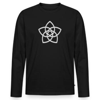 Venus Flower Golden Ratio Spirituality Astronomy - Men's Premium Organic Long Sleeve Shirt - black - Front - Nico (187cm)