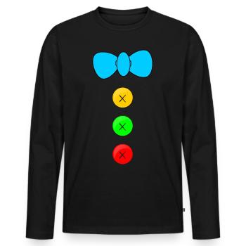 Clown costume circus carnival - Men's Premium Organic Long Sleeve Shirt - black - Front - Nico (187cm)