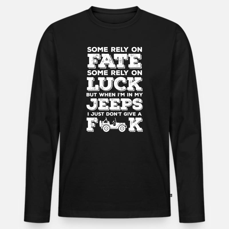 Jeeps - Männer Premium Bio Langarmshirt - Schwarz
