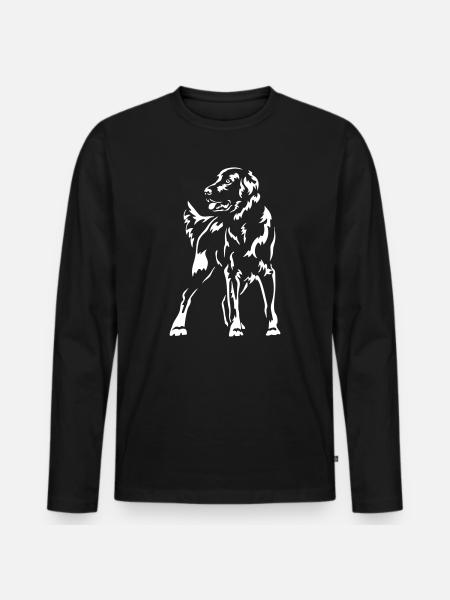 Flat-coated Retriever "Black Edition" - Men's Premium Organic Long Sleeve Shirt - black