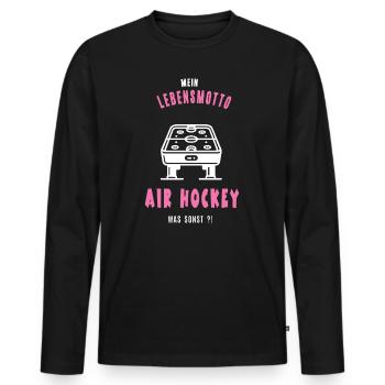 Air Hockey Air Hockey Players Air Hockey - Men's Premium Organic Long Sleeve Shirt - black - Front - Nico (187cm)