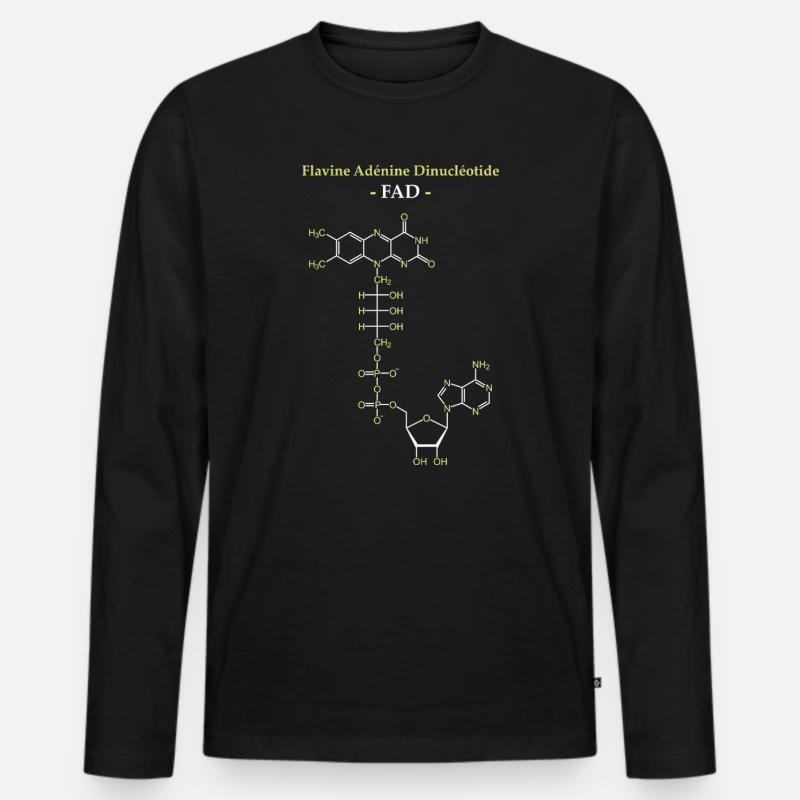 ADF Flavin-Adenin-Cofaktor - Männer Premium Bio Langarmshirt - Schwarz