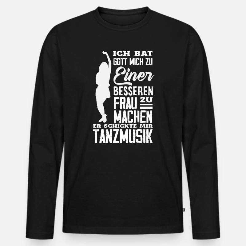 Tanzen - Männer Premium Bio Langarmshirt - Schwarz