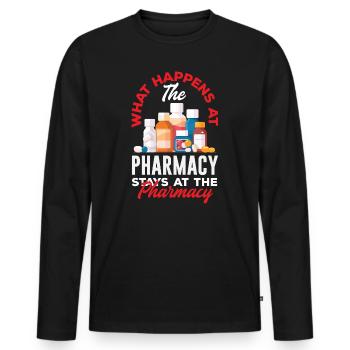 Apotheker Pharmazeutisch-technischer - Männer Premium Bio Langarmshirt - Schwarz - Vorne - Nico (187cm)