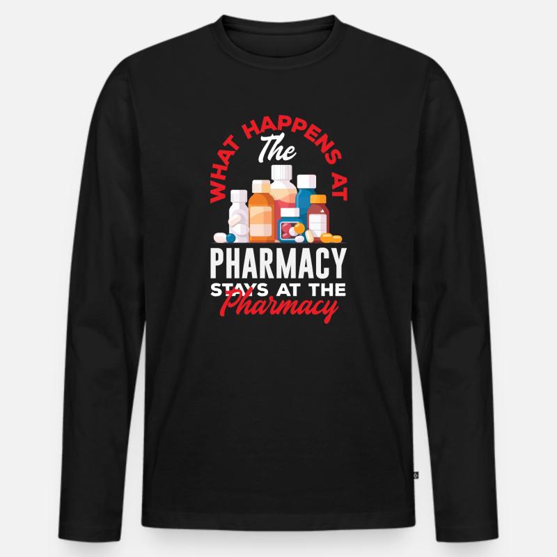 Apotheker Pharmazeutisch-technischer - Männer Premium Bio Langarmshirt - Schwarz