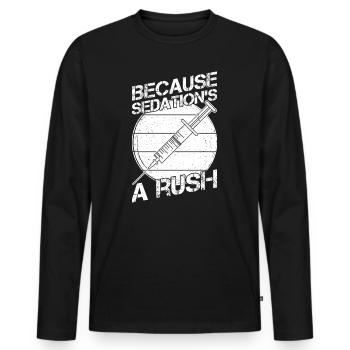 Anesthesiologist Sedation´s Rush Anesthesia - Männer Premium Bio Langarmshirt - Schwarz - Vorne - Nico (187cm)
