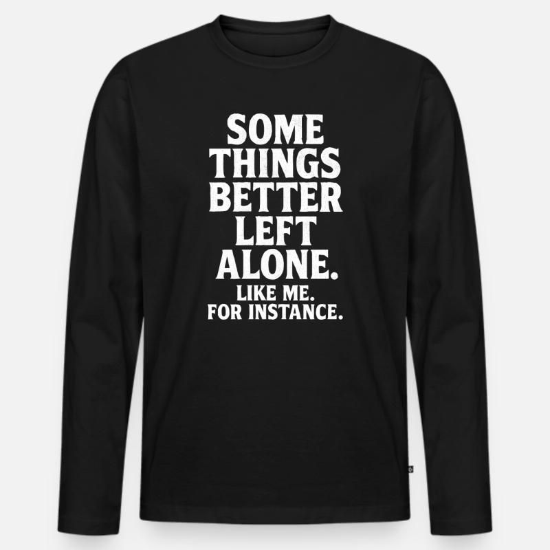 Lustiger Spruch Introvertierte Nerds Geschenkidee - Männer Premium Bio Langarmshirt - Schwarz