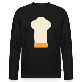 Chef's Hat, Chef, Chef, Grill Master, Gift - Men's Premium Organic Long Sleeve Shirt - black - Front - Nico (187cm)