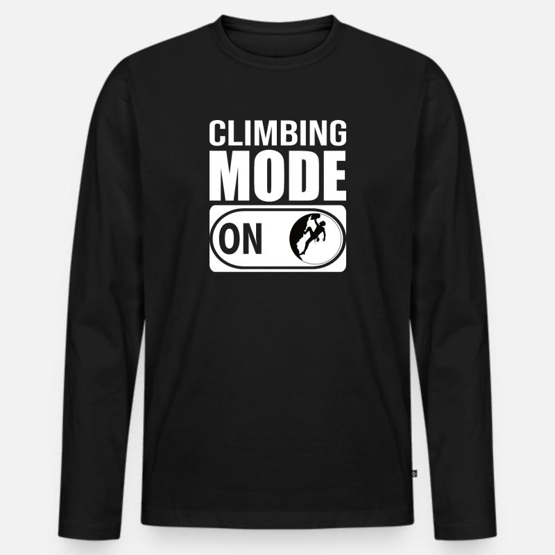 Kletterer Felsklettern - Männer Premium Bio Langarmshirt - Schwarz